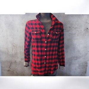 Tailor Vintage Red and Black Checkered Shirt